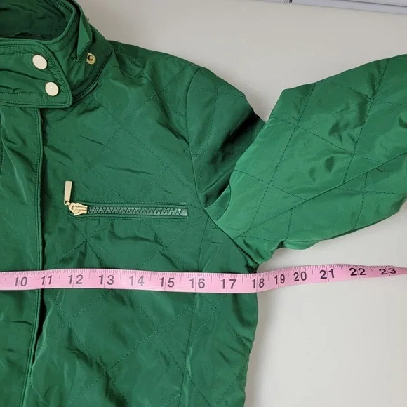 Zara Basic Full Zip Jackets Womens M Green Long Sleeve Pockets Stand Up Collar - Picture 7 of 13